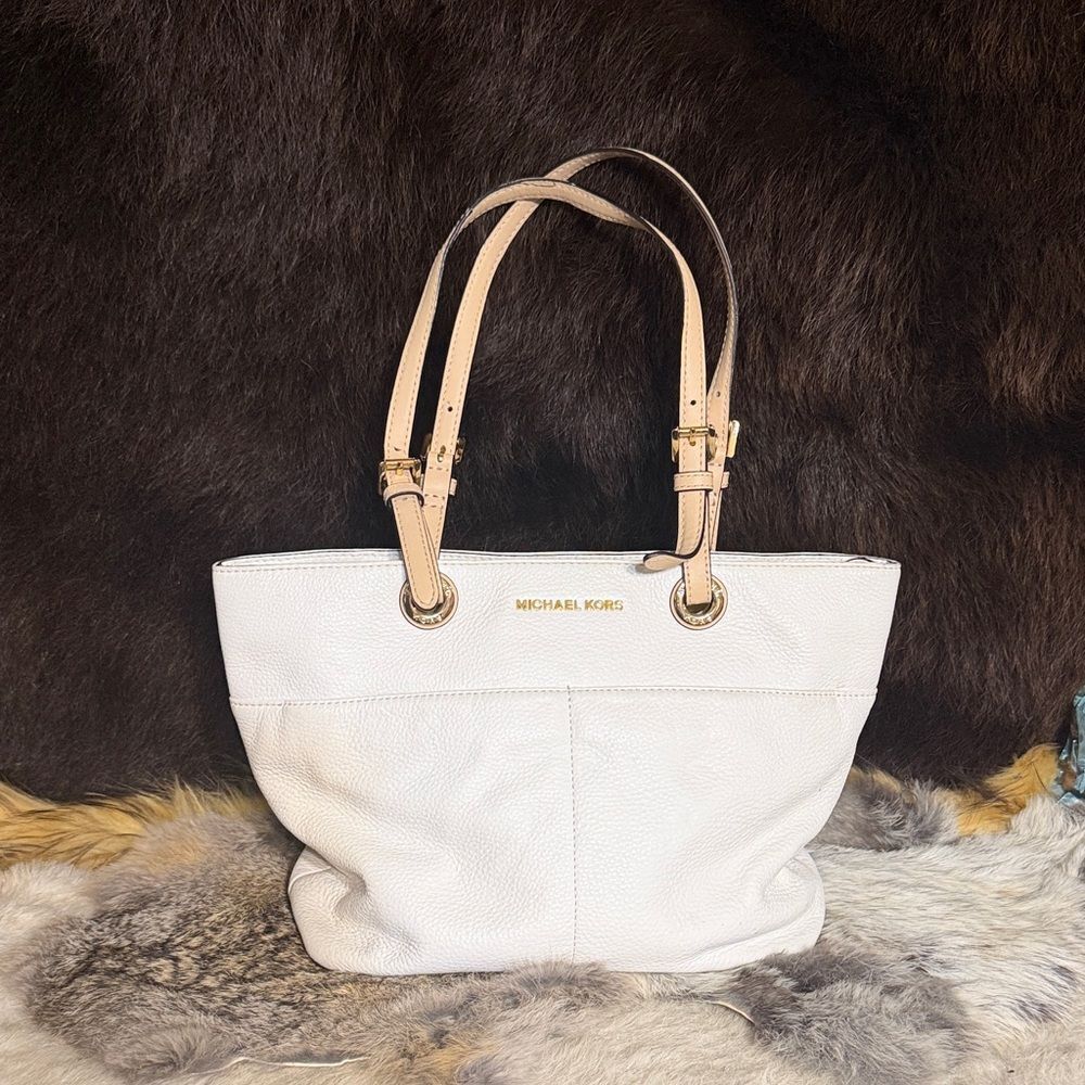 Michael Kors white and Tan Tote Bag (6002)
